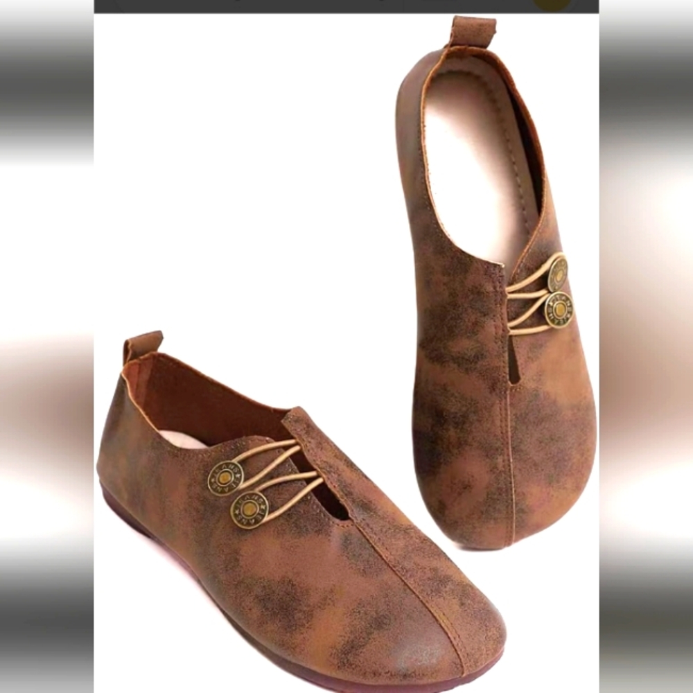 Brown Medieval Renaissance Casual Unisex Shoes